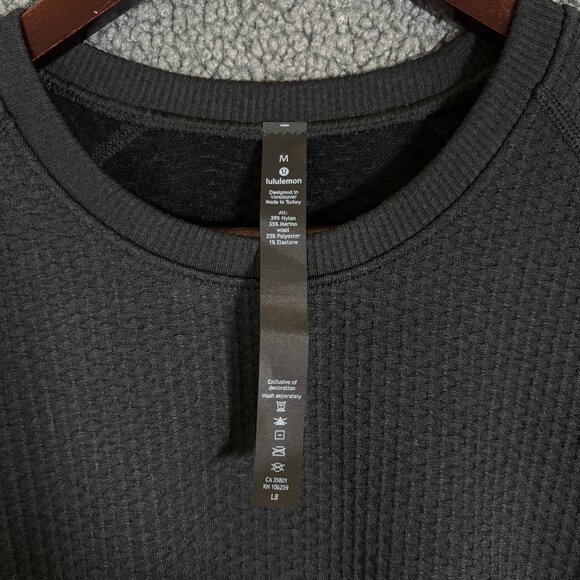 Lululemon Engineered Warmth Crew Wool Blend Long Sleeve Shirt - Men's Size M - Picture 3 of 6